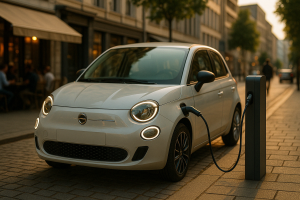 voiture électrique blanc