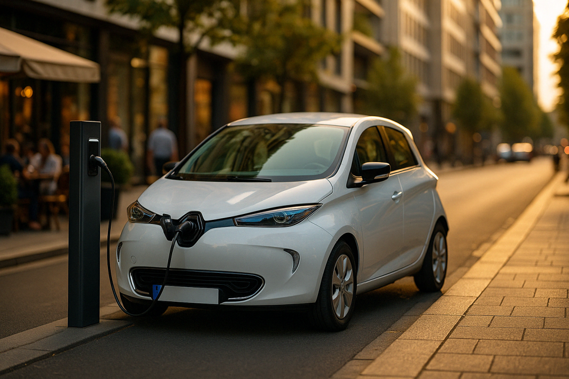 voiture électrique en charge